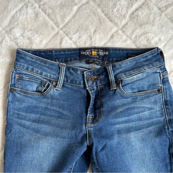 Lucky Brand | Dark Wash Denim Leyla Skinny Blue Jeans | Size 00/24A - Picture 11 of 16